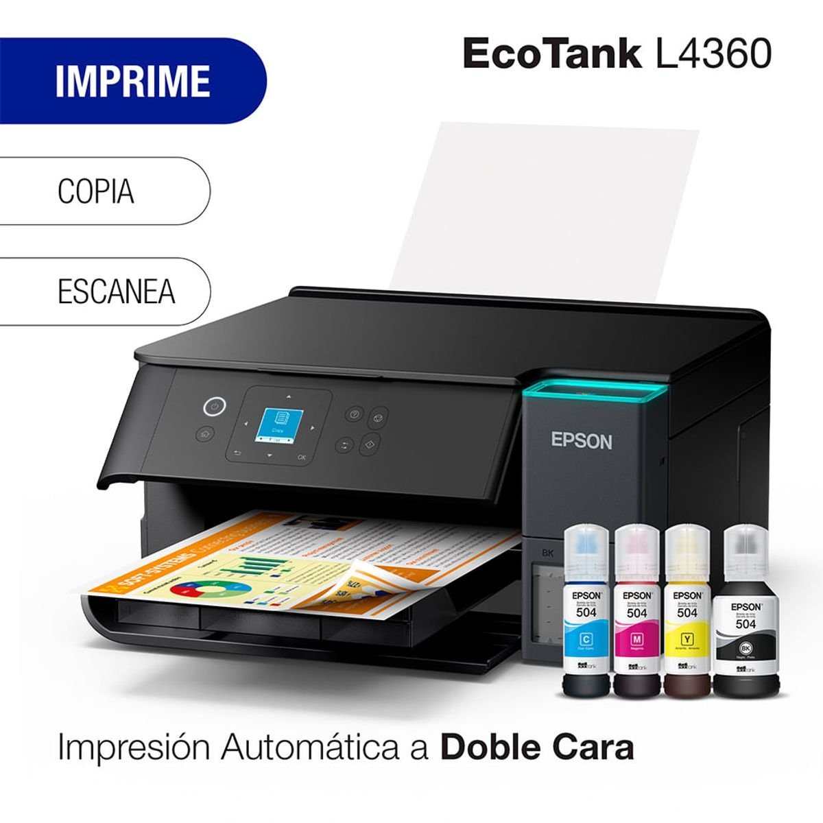 IMPRESORA EPSON L4360 MULTIFUNCION IMPRIME/ESCANEA/COPIA/WI-FI/USB en HILAX.PE — Camaná, Arequipa