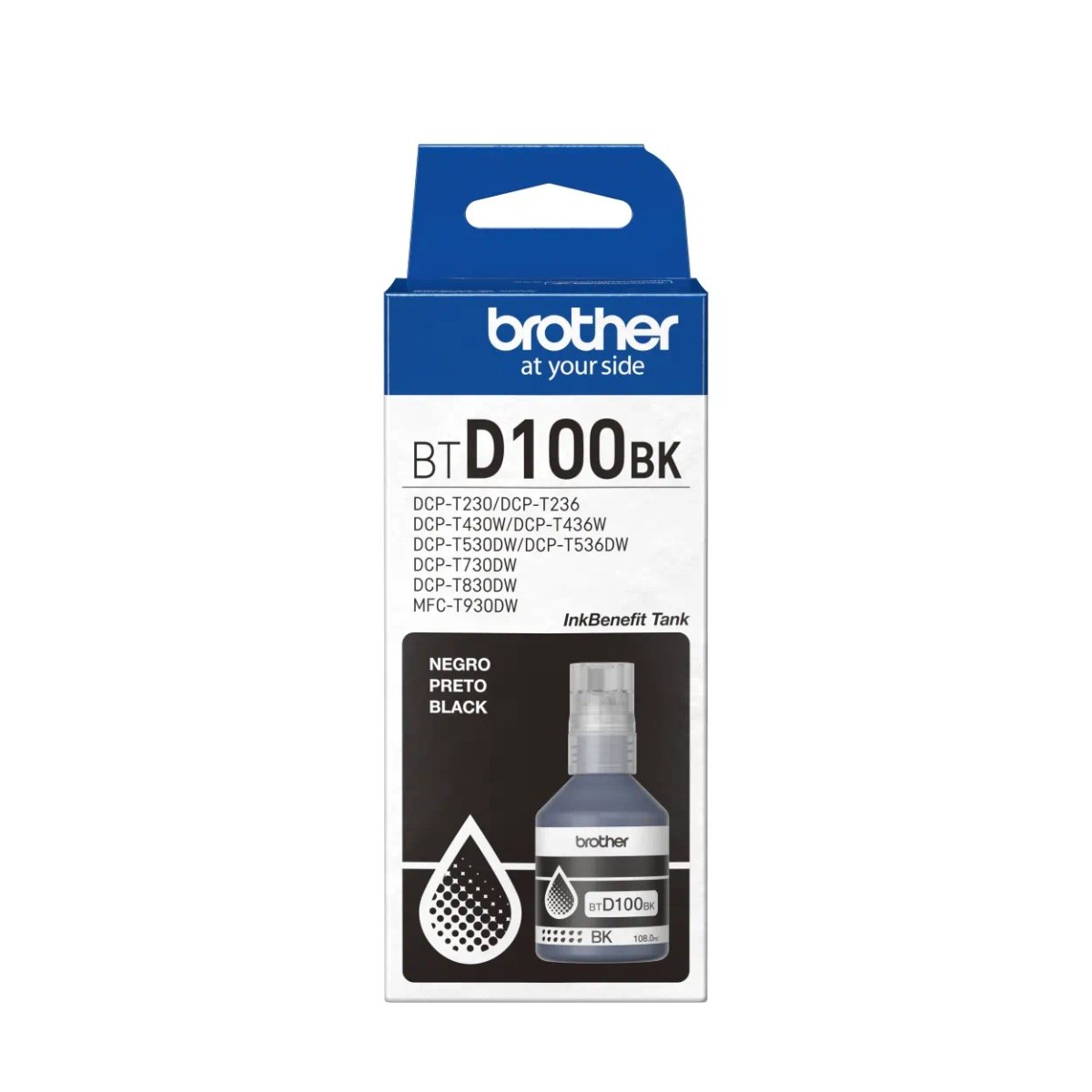 TINTA BROTHER BTD100BK BLACK DCP-T230/430W/436W