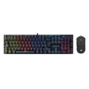 KIT GAMER 2 EN 1 MECANICO HALION HARRIER K201C 105 TECLAS, RAINBOW MOUSE RGB 7200DPI