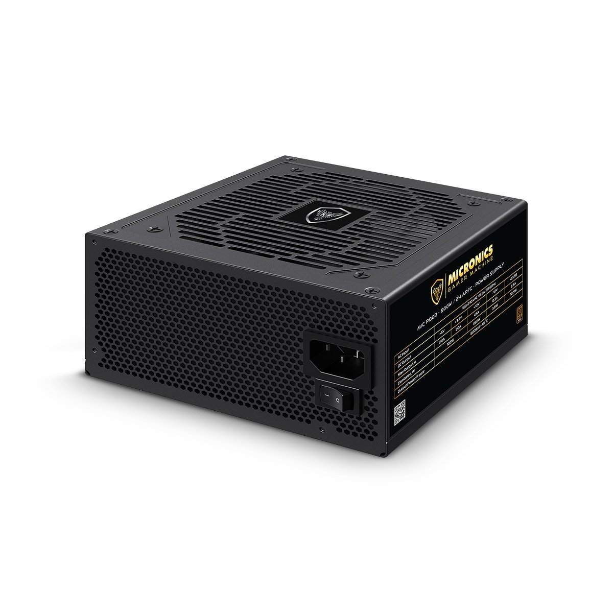 FUENTE DE PODER ATX MIC P80B-600W APFC 80PLUS BRONZE