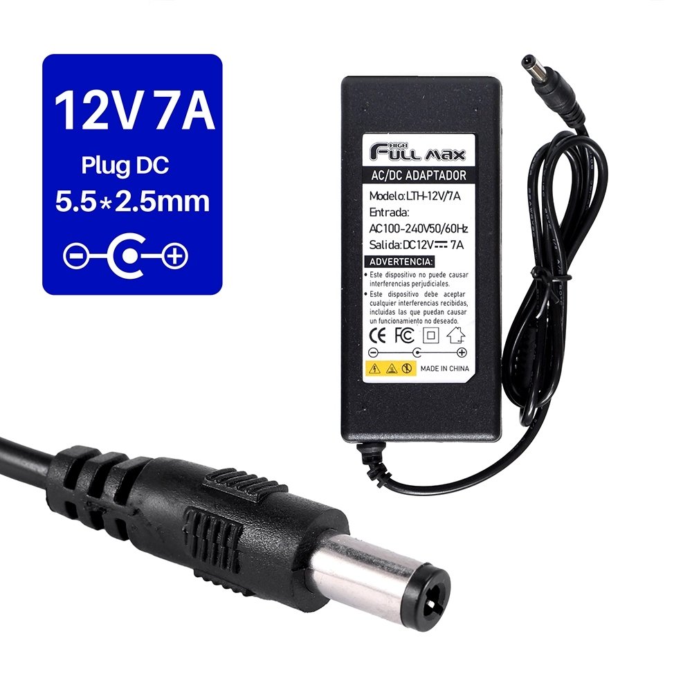 FUENTE 12V 7A CAJA AZUL
