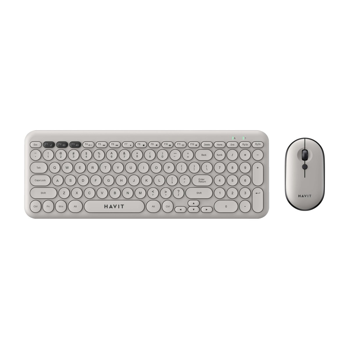 KIT TECLADO Y MOUSE INALAMBRICO HAVIT KB254GCM-SP GREY