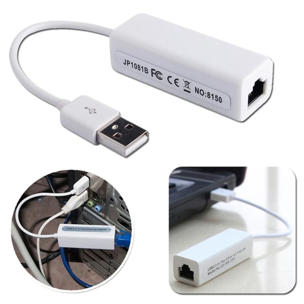 ADAPTADOR DE RED USB A LAN CAJA BLANCA KNT-1092