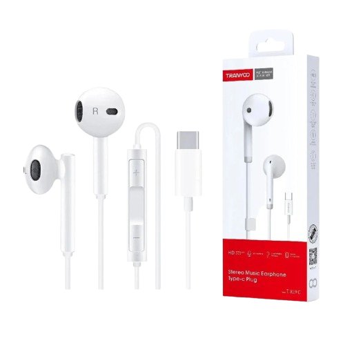 AUDIFONO TIPO C TRANYOO T-R18C BLANCO