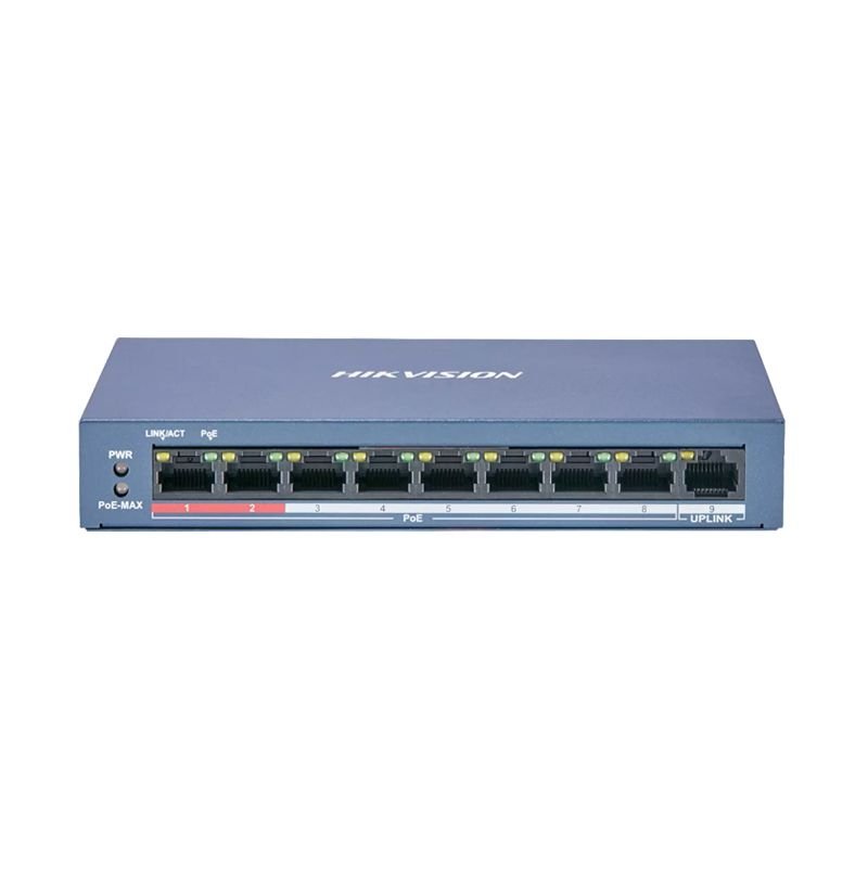 SWITCH POE 08 PUERTOS HIKVISION DS-3E0109P-E/M