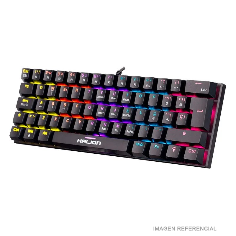 TECLADO MECANICO HALION COMANCHE 62 KM201 62 TECLAS