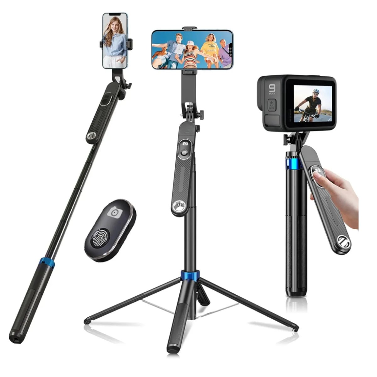 TRIPODE ALUMINIO P180 SELFIE STICK 1.8M BT
