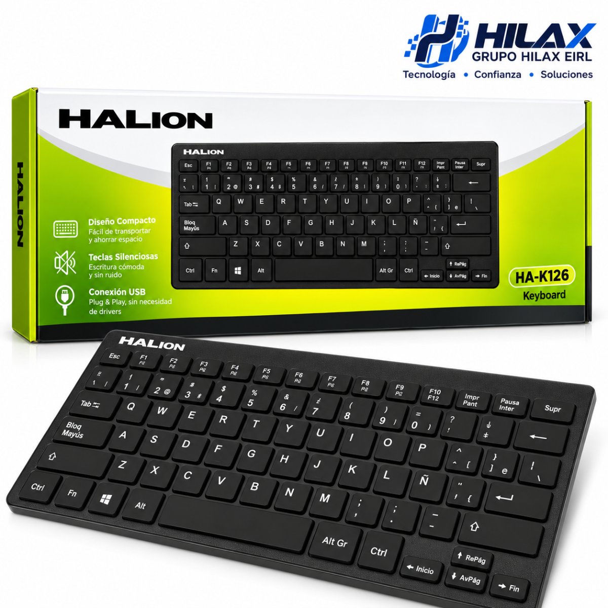 MINI TECLADO USB HALION HA-K126