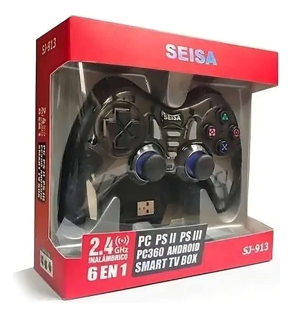 GAMEPAD SEISA INALAMBRICO SJ-913 - PC, PS2, PS3, ANDROID SMART, TV BOX