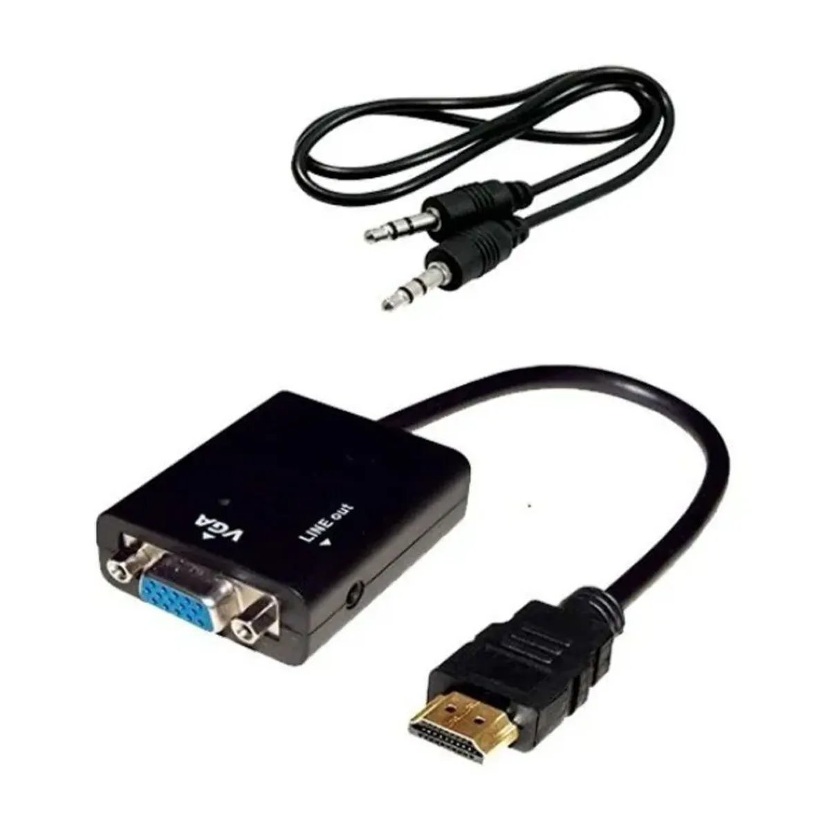 ADAPTADOR HDMI A VGA/ AUDIO - CAJA NARANJA